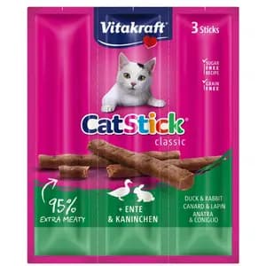 Vitakraft Cat-Stick Mini, Aliment Complémentaire Pour Chat , Canard & Lapin 18g