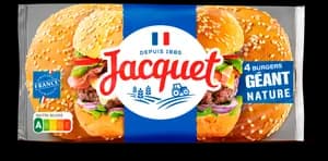 Pain Burger Géant X4 Nature