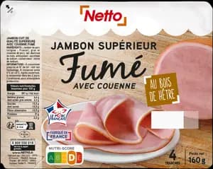 Jambon Supérieur Avec Couenne Fumé au Bois de Hêtre