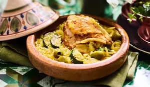 Tajine poulet, semoule, olive, citron confit