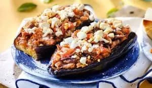 Aubergine farcie à la grecque