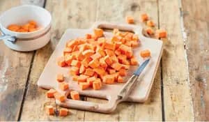 Patate douce en morceaux sans résidu de pesticides
