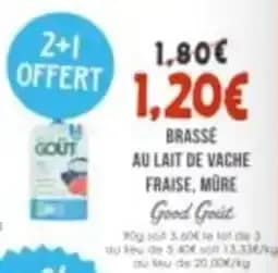 Good goût brasse au lait de vache fraise mure