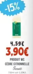 Sonett produit wc cèdre citronnelle