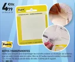 Post-it NOTES TRANSPARENTES