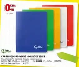 lidor papel CAHIER POLYPROPYLÈNE