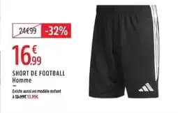 Adidas short de football homme