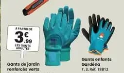 Gants de jardin renforcés verts