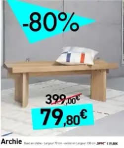 Archie Banc en chêne