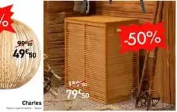 Charles Panier à linge en bambou - Naturel