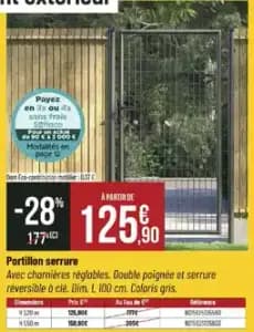 Portillon serrure