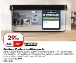 LUXENS Peinture Couleur multisupports