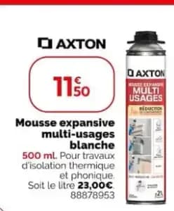Axton mousse expansive multi-usages blanche
