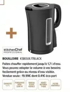 Kitchenchef Professional Bouillioire Ksbouil17black