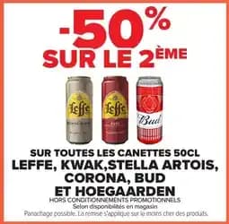 Leffe kwak stella artois corona bud et hoegaarden
