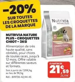 Nutrivia Nature Plus Croquettes Chiot
