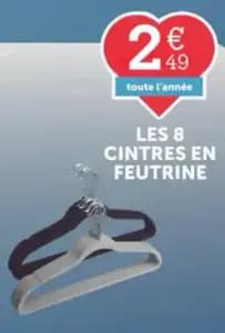Les 8 cintres en feutrine