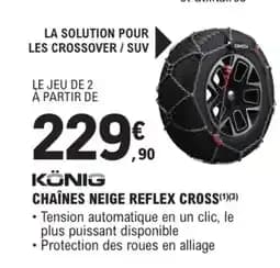 KÖNIG Chaînes neige reflex cross