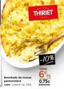 THIRIET Brandade de morue parmentière