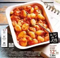 Plats cuisines 1 part lot de 4 barquettes