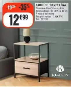 Kokoon Table de Chevet Léna