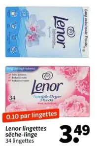 Lenor lingettes sèche-linge