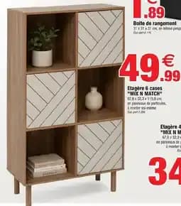 Mix n match etagère 6 cases
