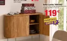 Heritage buffet 2 portes