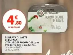 L'italie des Fromages Burrata Di Latte Di Bufala