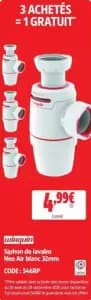 Wirquin Siphon de lavabo Neo Air blanc 32mm