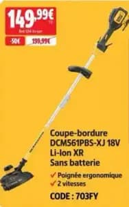 DEWALT Coupe-bordure DCM561PBS-XJ 18V
