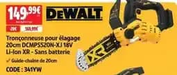 DEWALT Tronçonneuse pour élagage DCMPS520N-XJ-18V Li-lon XR-sans batterie