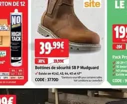 SB P Mudguard Bottines de sécurité