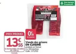 Promo - viande des grisons
