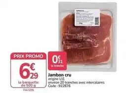 Promo - jambon cru