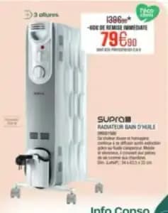 Supra - radiateur bain d'huile orso1500