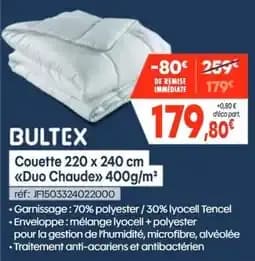 BULTEX Couette 220 x 240 cm «Duo Chaude» 400g/m²