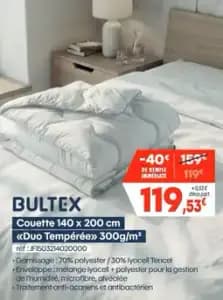 BULTEX Couette 140 x 200 cm