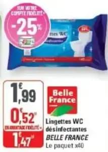Belle France Lingettes WC désinfectantes