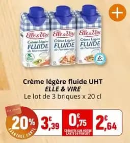 ELLE & VIRE Crème légère fluide UHT
