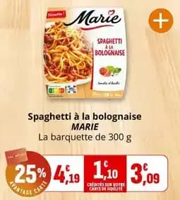 MARIE Spaghetti à la bolognaise