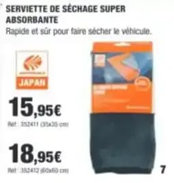 JAPAN Serviette de séchage super absorbante