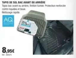 AQ. AUTORACET Tapis de sol bac avant ou arrière