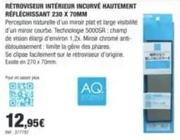Aq. Rétroviseur Intérieur Incurvé Hautement Réfléchissant