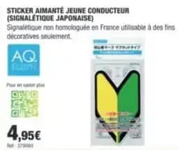Aq. Aurafi Sticker Aimanté Jeune Conducteur