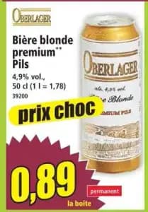 Oberlager bière blonde premium pils