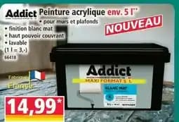 Addict peinture acrylique env. 5 l