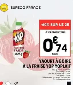 Yoplait - yaourt a boire a la fraise yop
