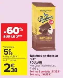 POULAIN Tablettes de chocolat