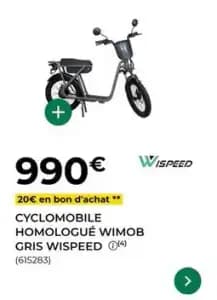 Wispeed - cyclomobile homologué wimob gris
